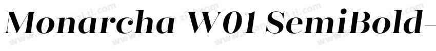 Monarcha W01 SemiBold字体转换